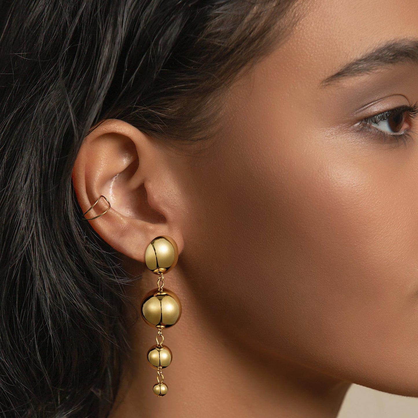 Gold Ball Earrings