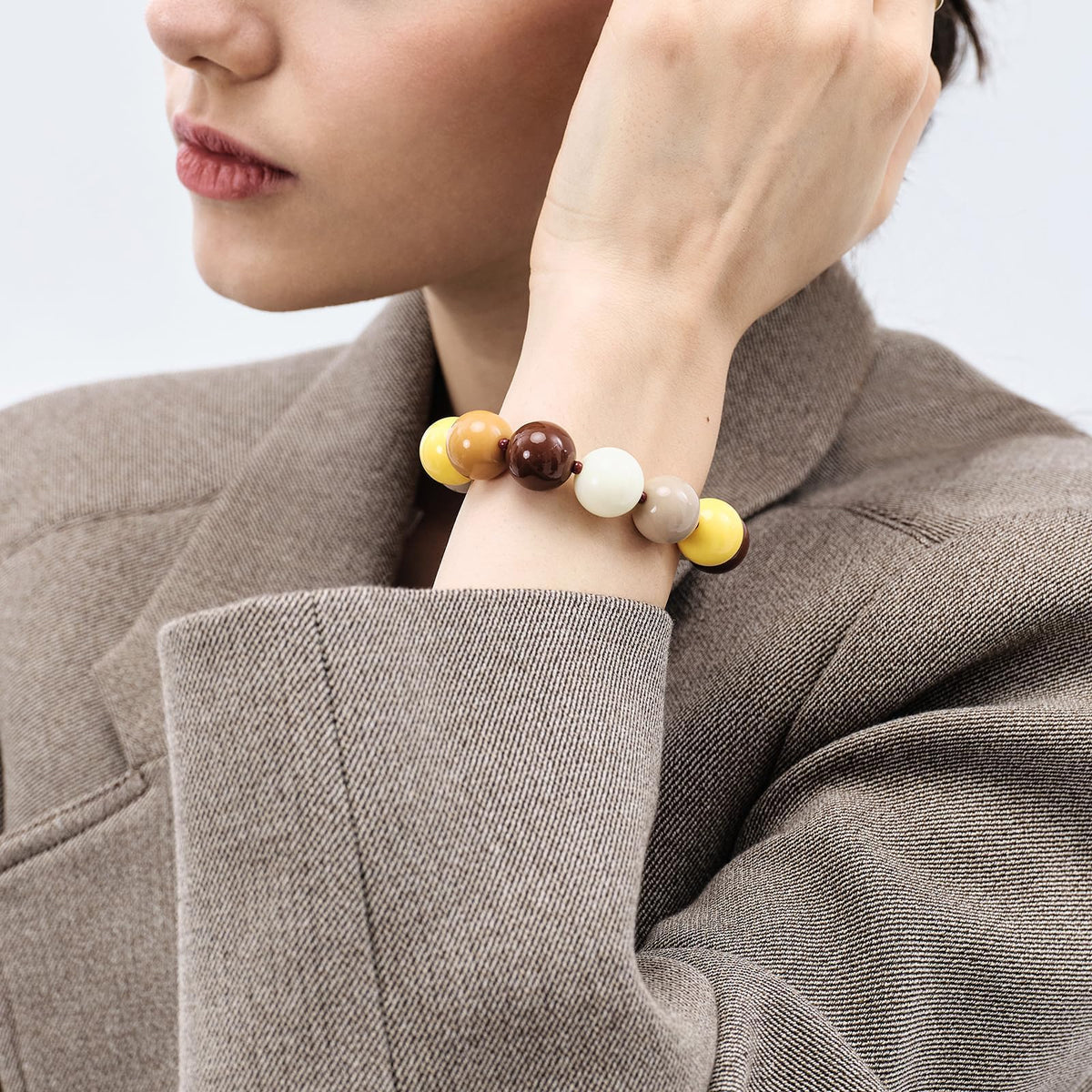 Chunky Opaque Resin Beaded Bracelets