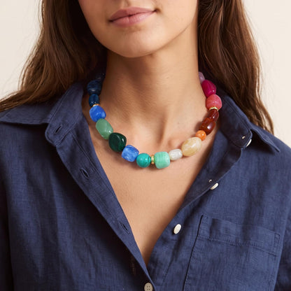 Chunky Resin Irregular Beaded Necklaces