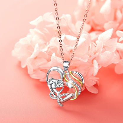 Sterling Silver Mom Necklace