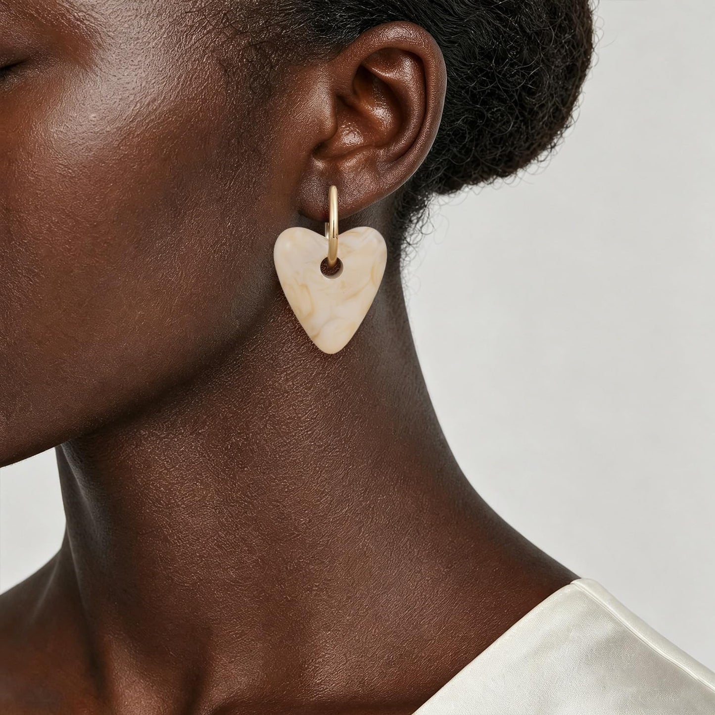 Resin Heart Earrings