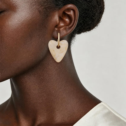 Resin Heart Earrings