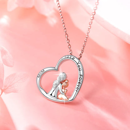 Sterling Silver Mom Necklace