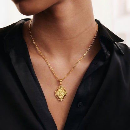 Diamond-Shaped Letter Initial Necklaces