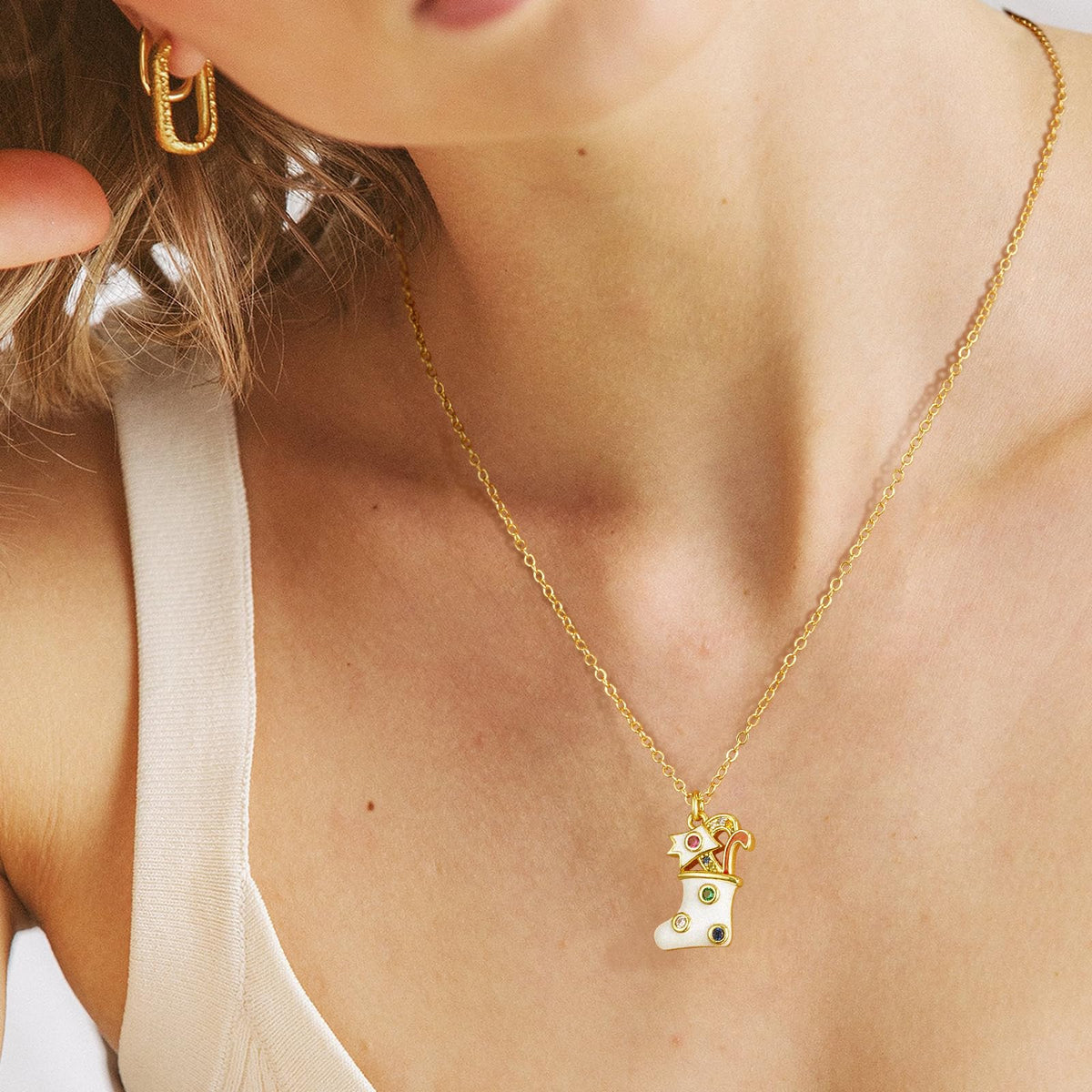 Christmas Bow Choker