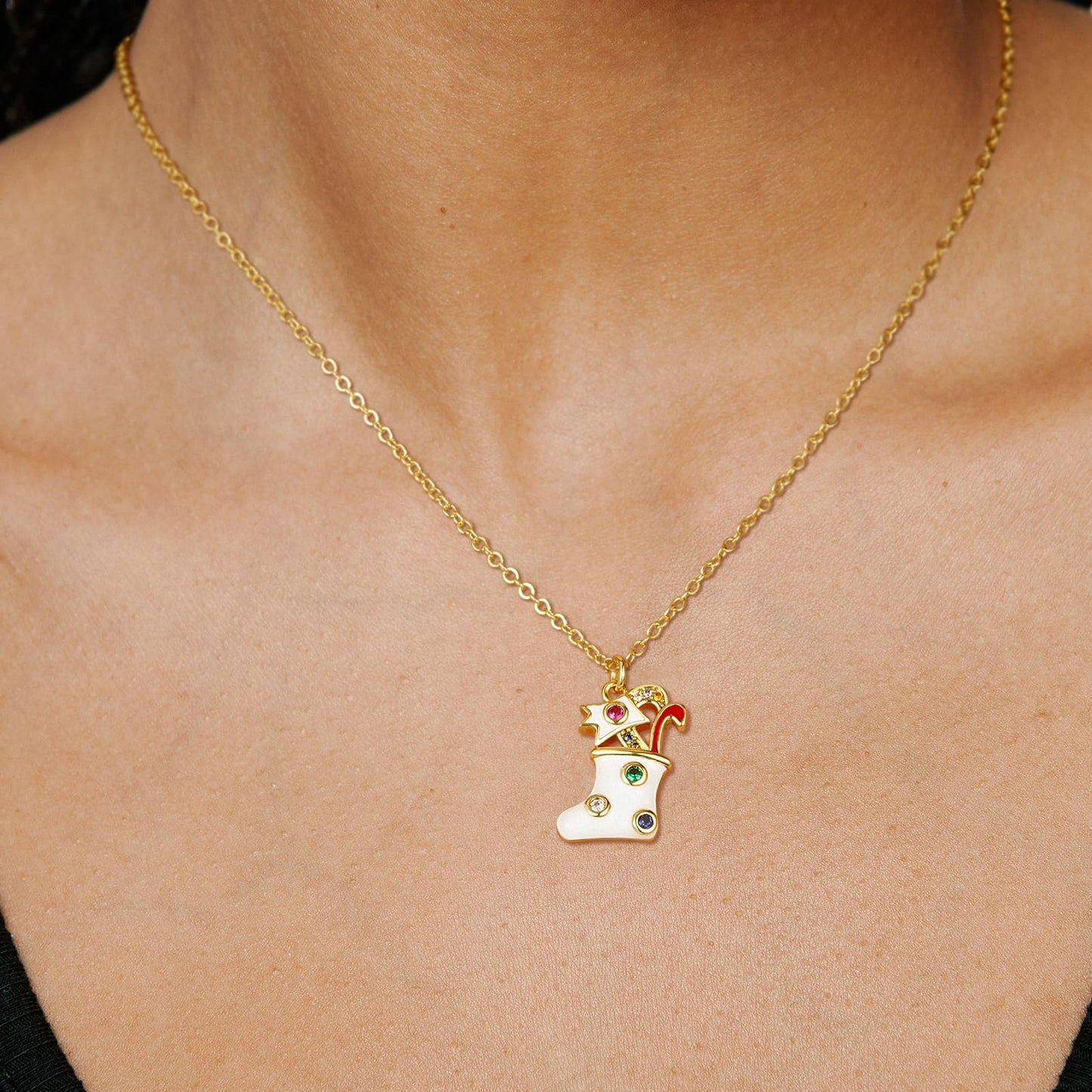 Christmas Bow Choker