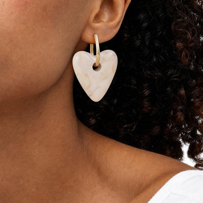 Resin Heart Earrings