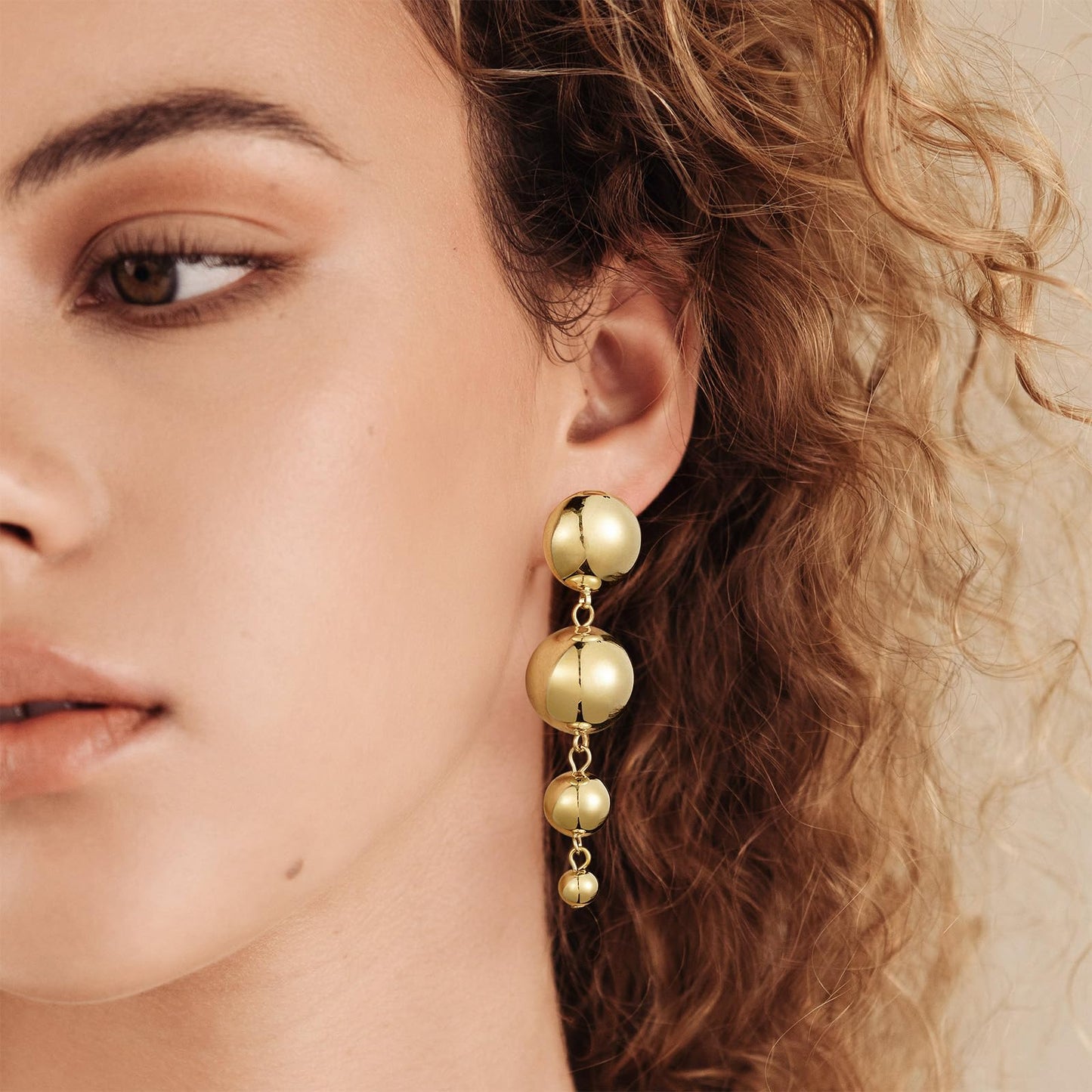 Gold Ball Earrings