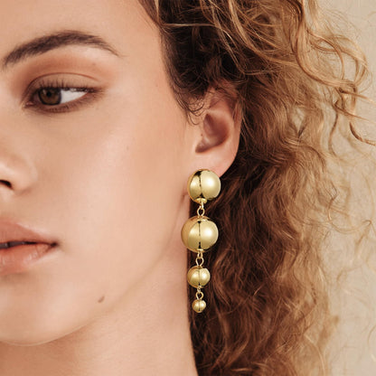 Gold Ball Earrings