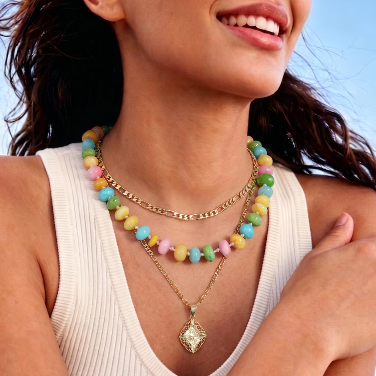 Beaded Natural Stone Necklaces