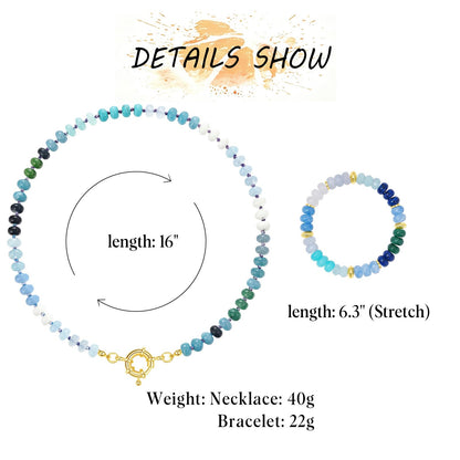 Beaded Necklace and Bracelet Set
