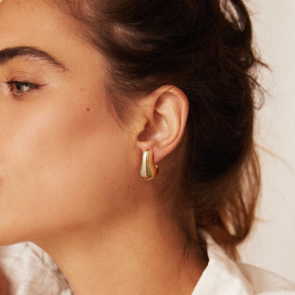 Chunky Gold Hoop Earrings