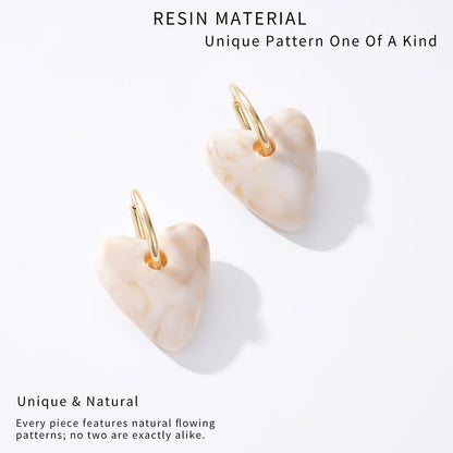 Resin Heart Earrings