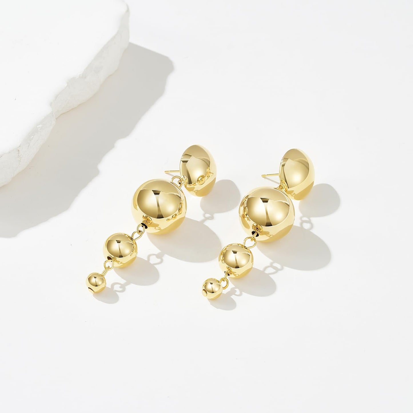 Gold Ball Earrings