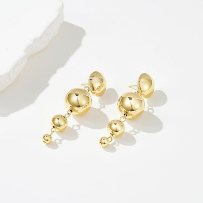 Gold Ball Earrings