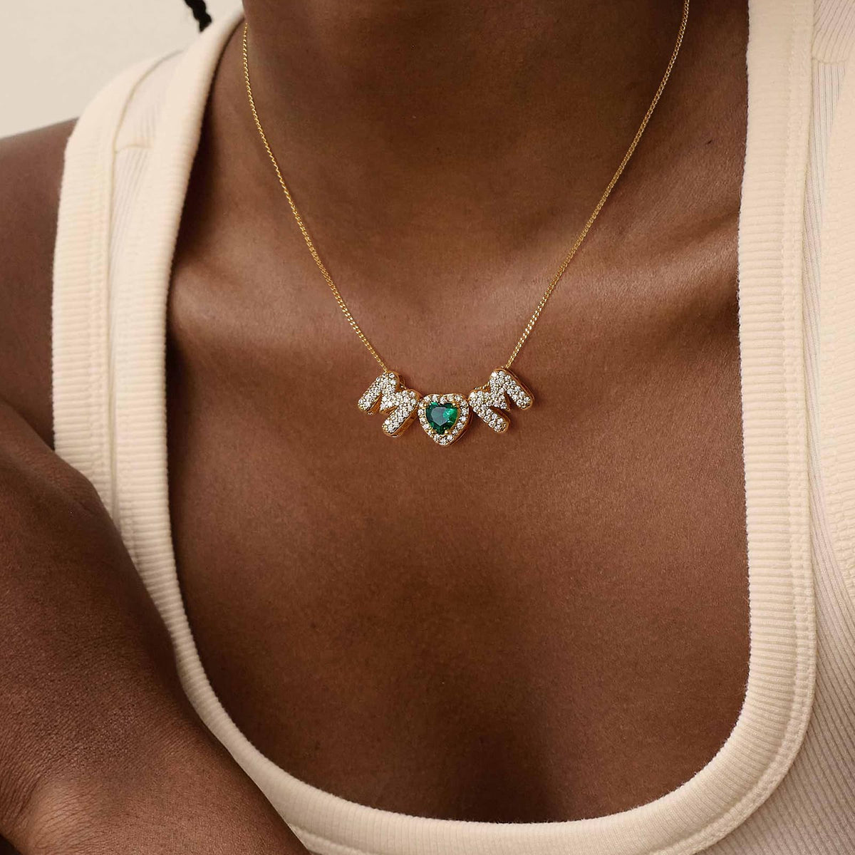 Mom Necklace with Birthstone