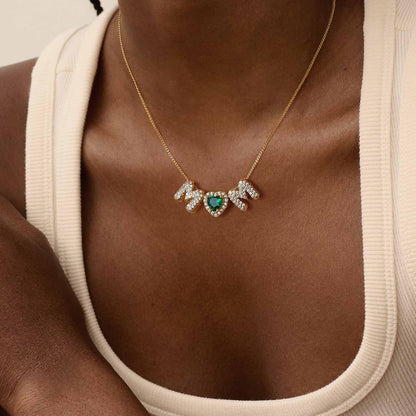 Mom Necklace with Birthstone