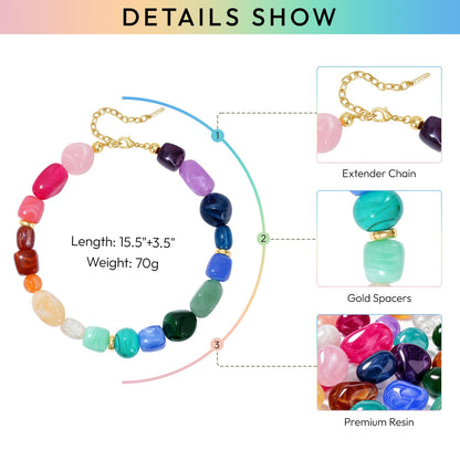 Chunky Resin Irregular Beaded Necklaces
