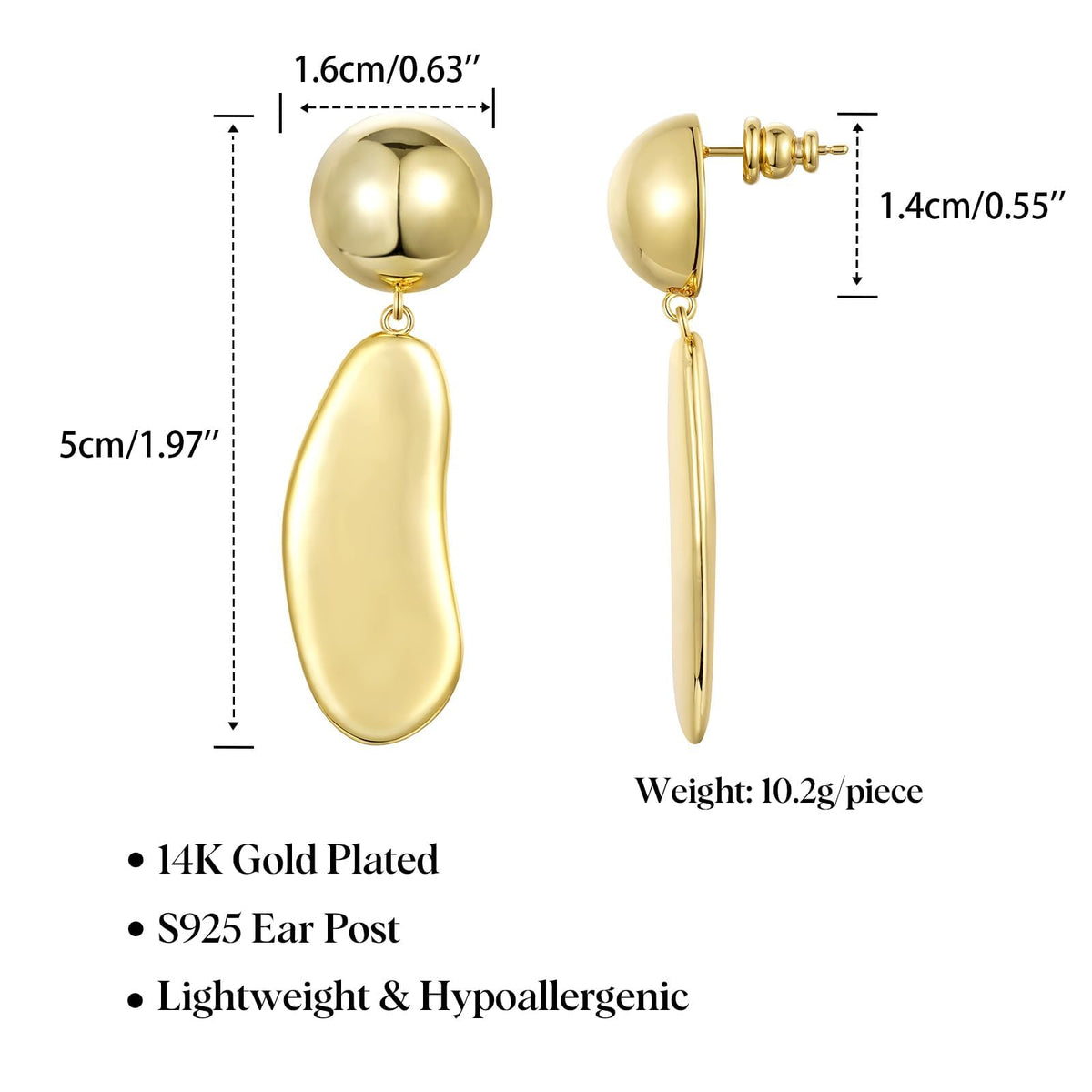 Gold Dangle Earrings