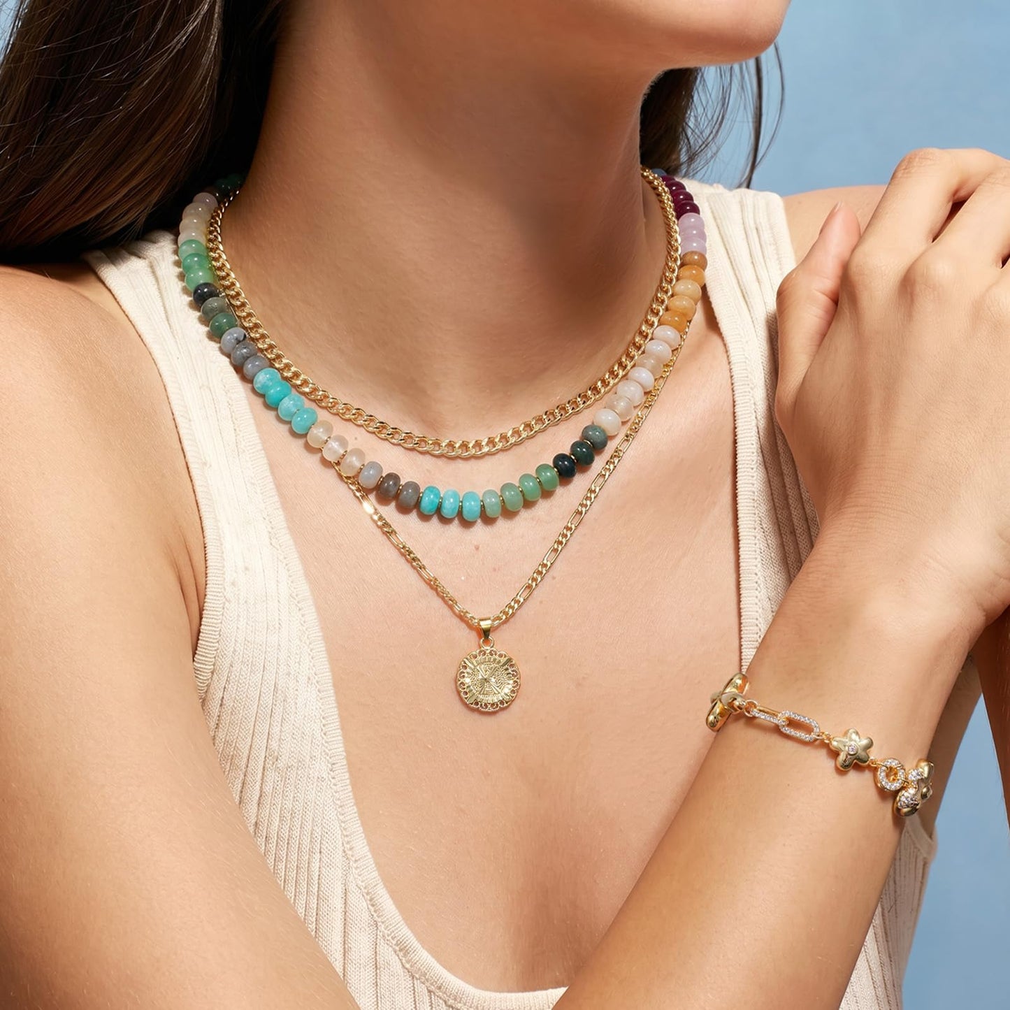 Colorful Layered Beaded Necklaces