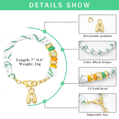 Initial Rope Bracelet with Removable Letter Charm
