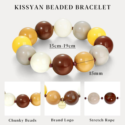 Chunky Opaque Resin Beaded Bracelets