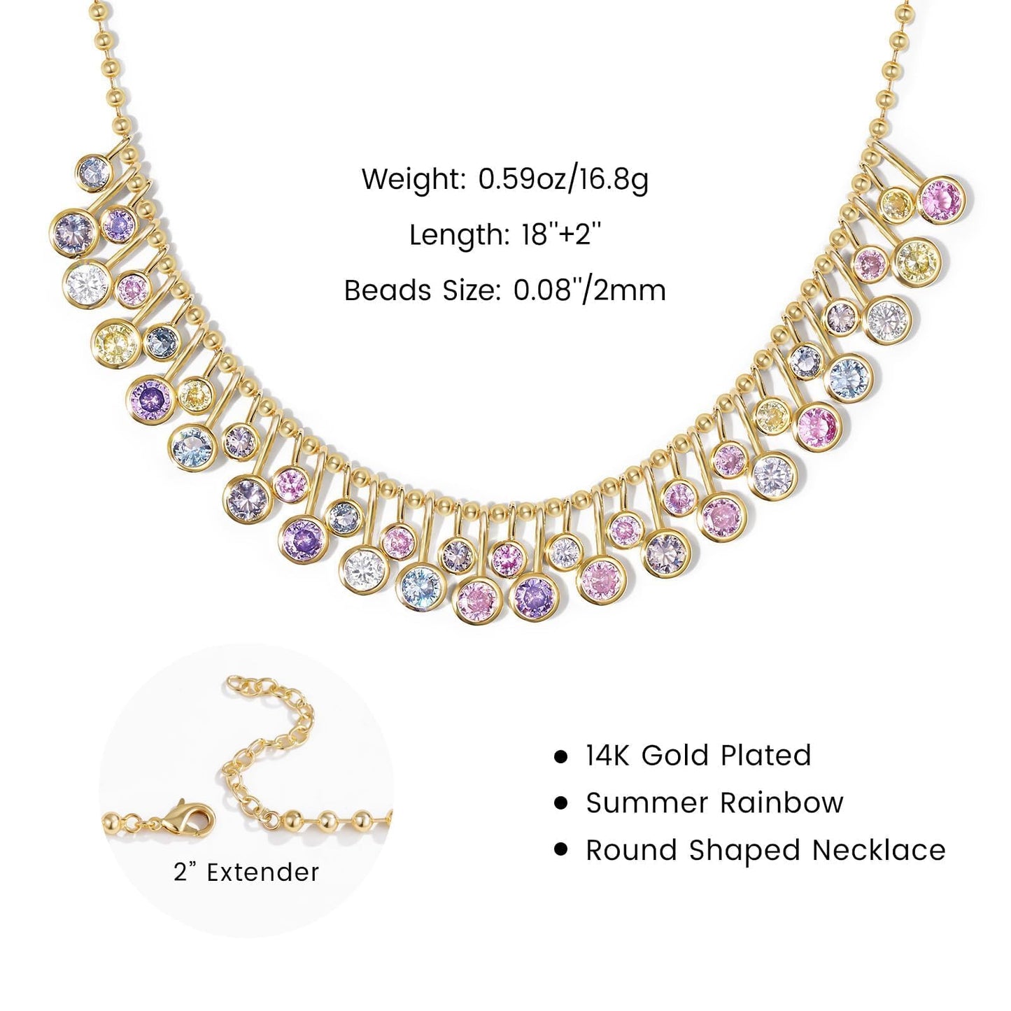 Cubic Zirconia Charm Necklace