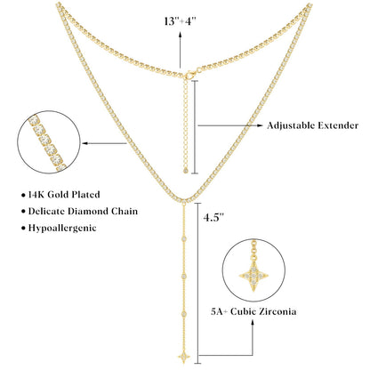 Gold Lariat Necklace