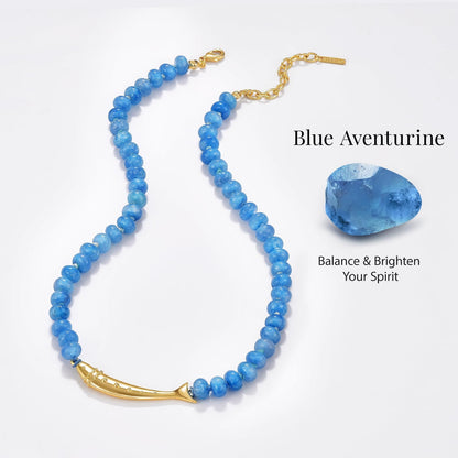 Beaded Fish Charm Necklace