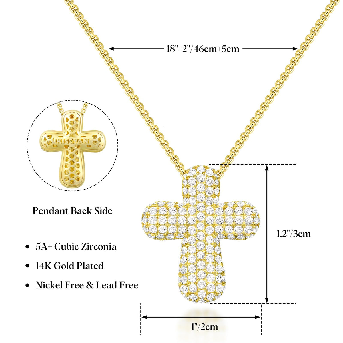 Bubble Cross Necklace
