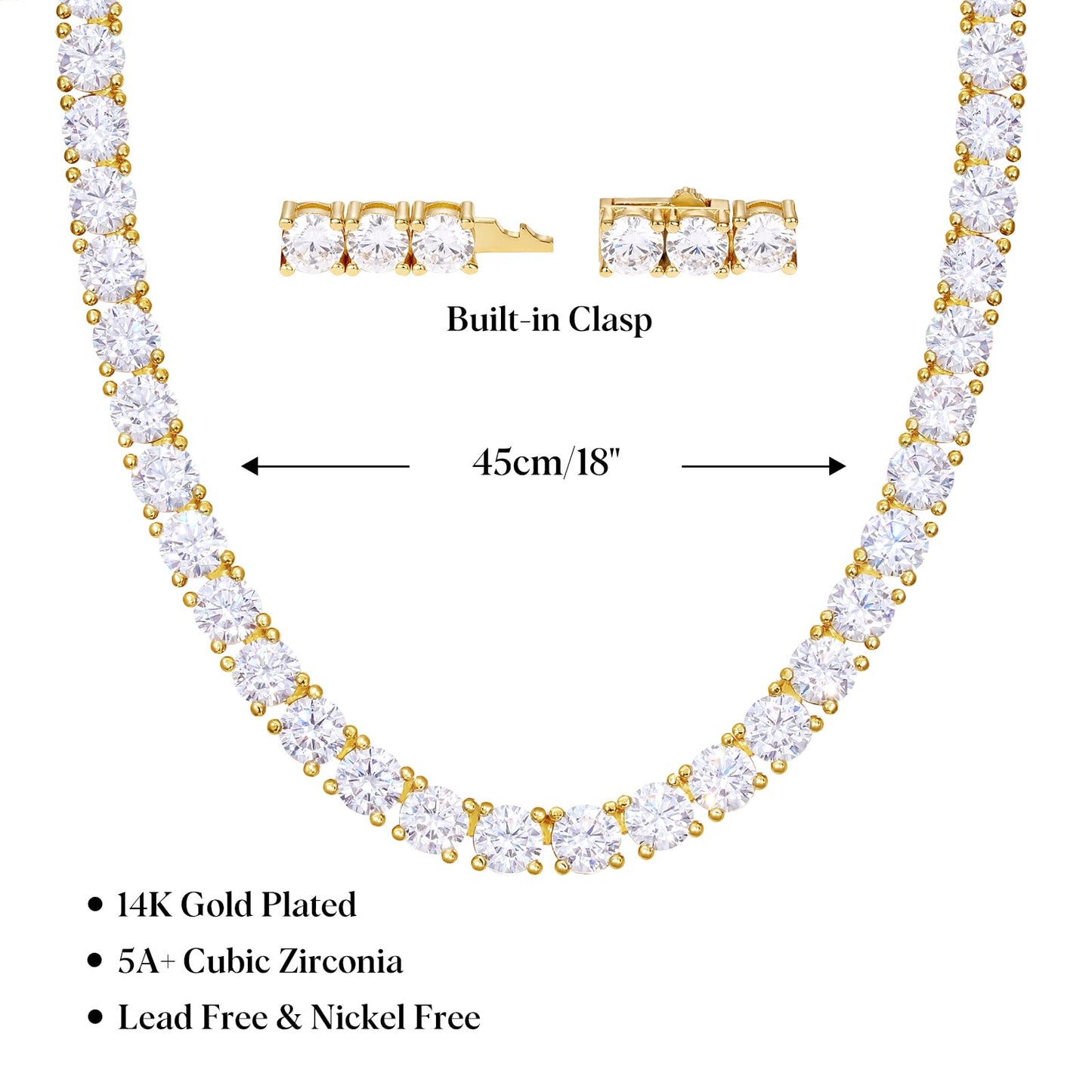Tennis Rhinestone Necklaces