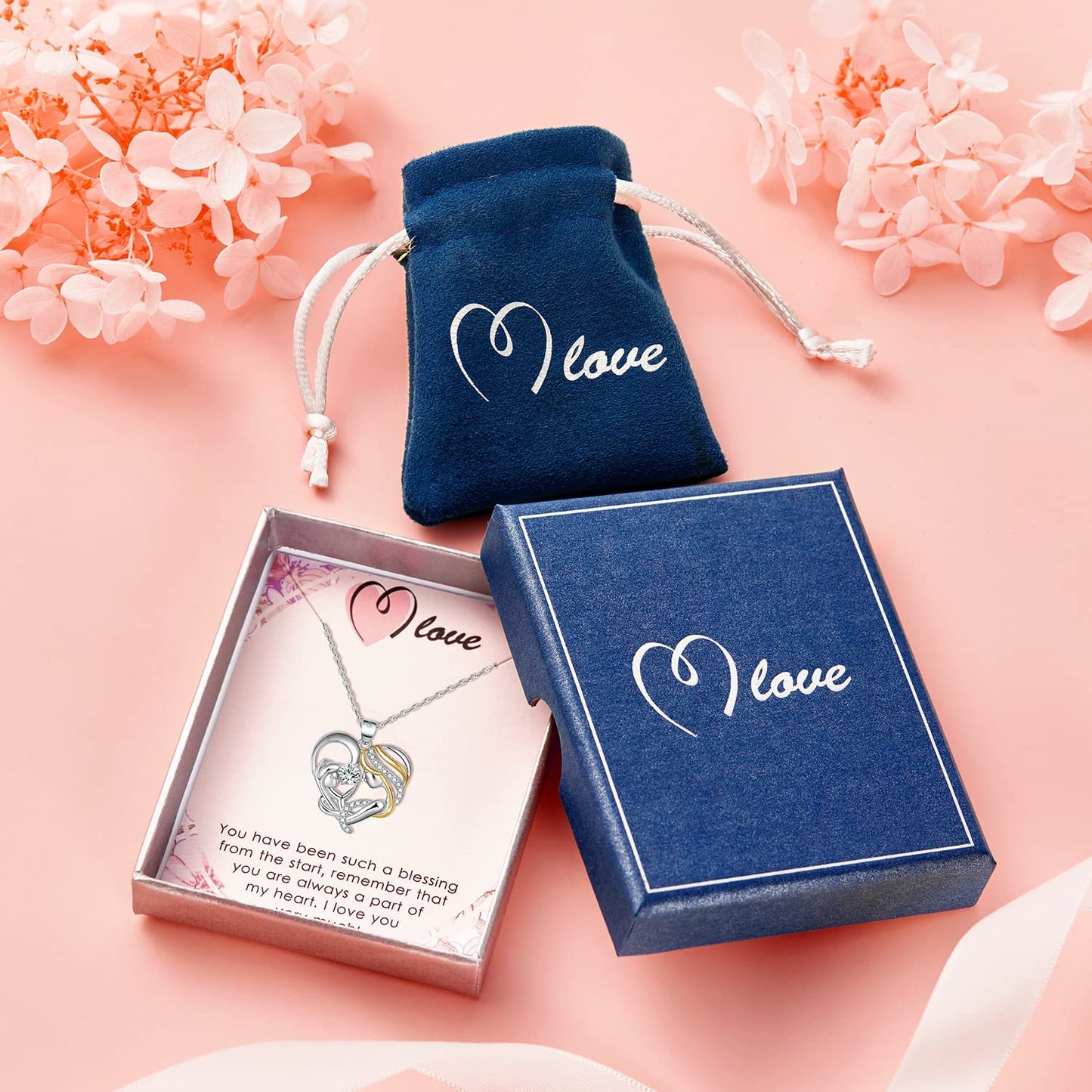Sterling Silver Mom Necklace