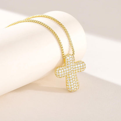 Bubble Cross Necklace