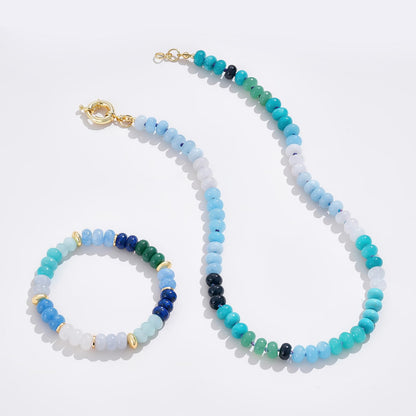 Beaded Necklace and Bracelet Set