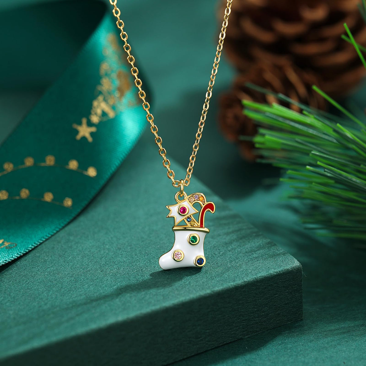 Christmas Bow Choker