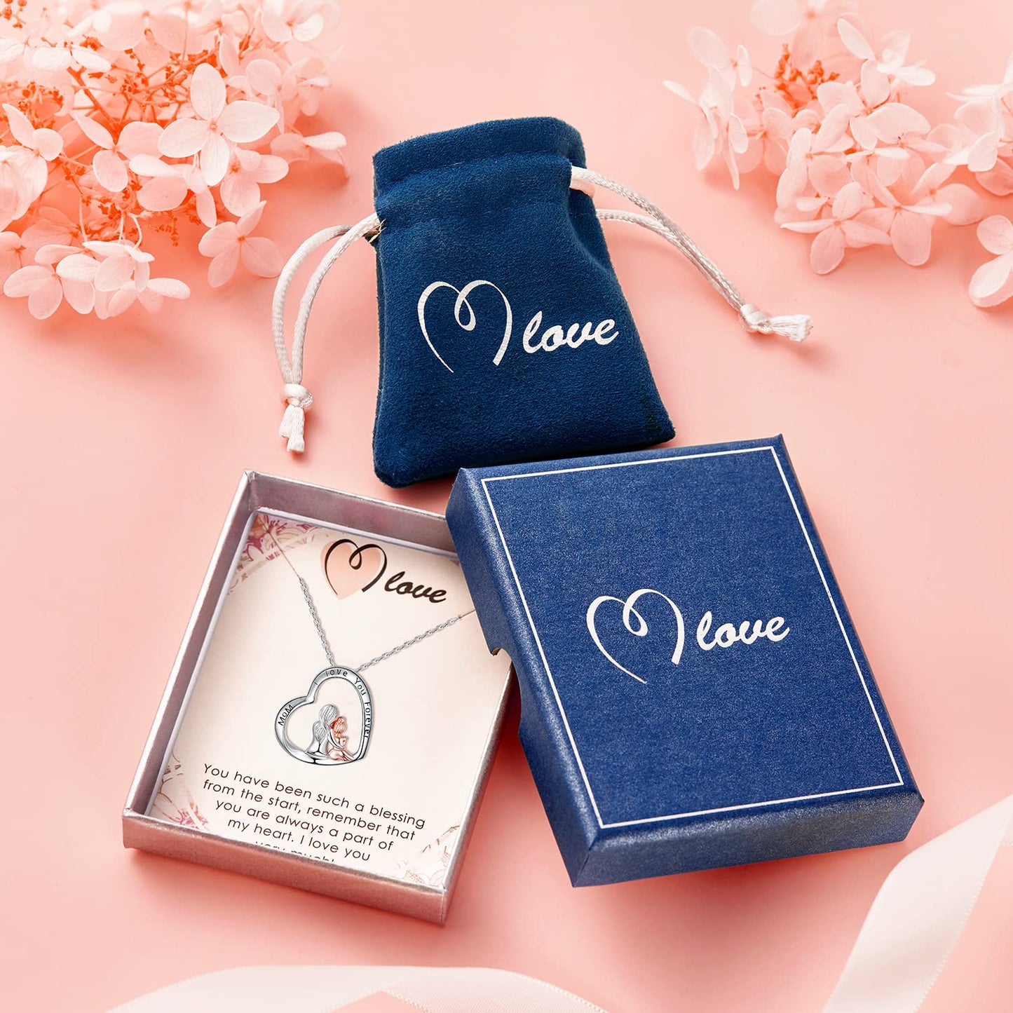 Sterling Silver Mom Necklace