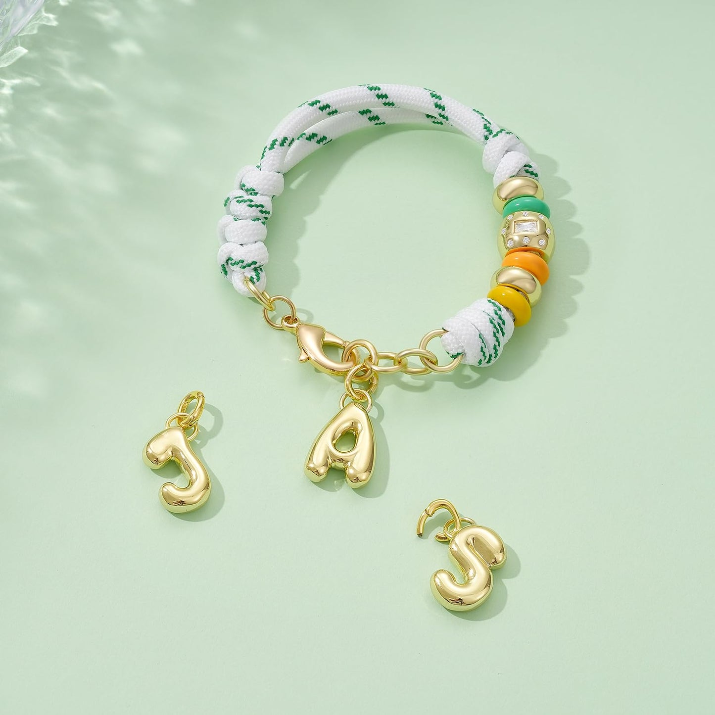 Initial Rope Bracelet with Removable Letter Charm