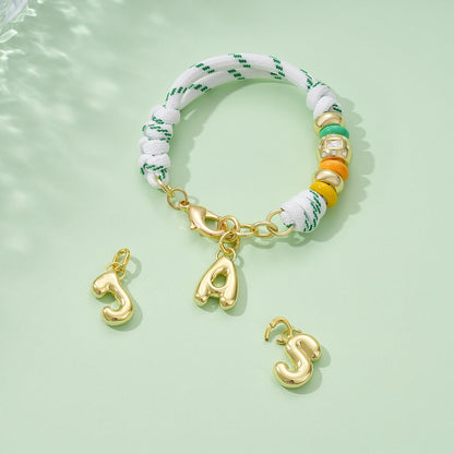 Initial Rope Bracelet with Removable Letter Charm