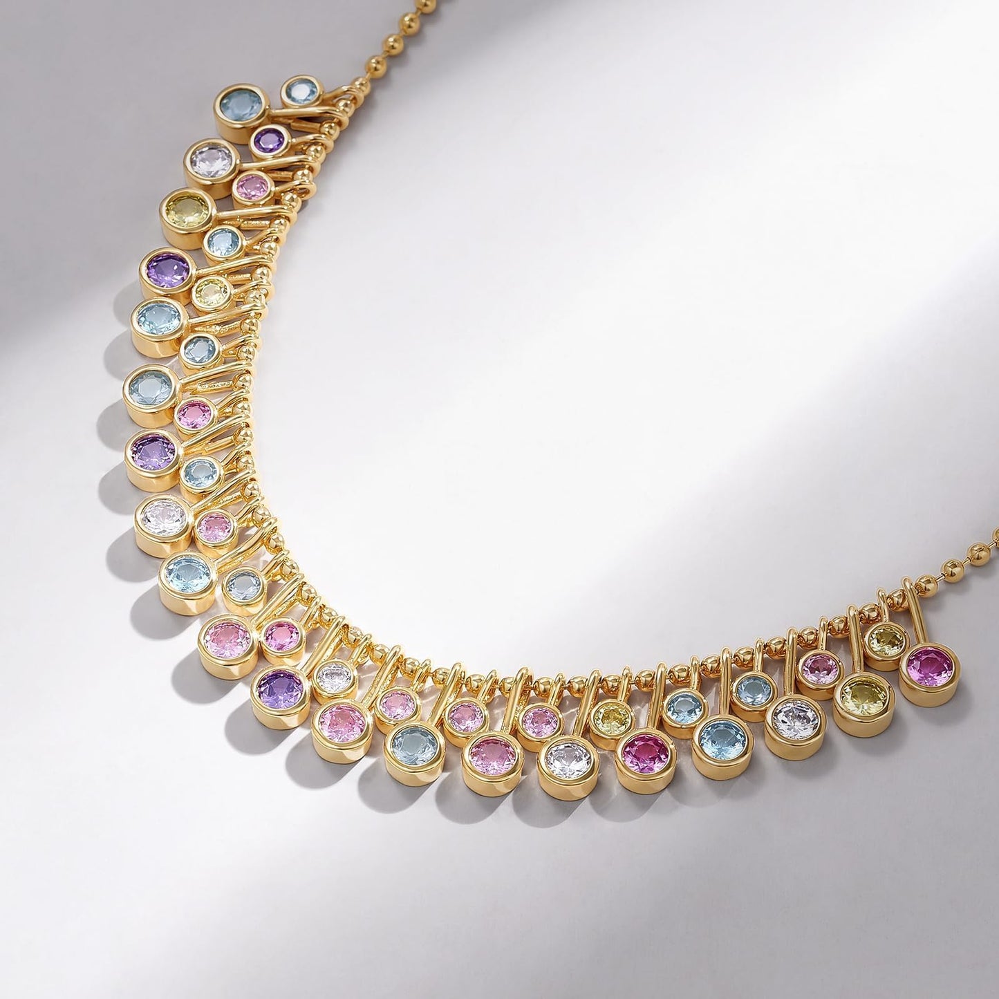 Cubic Zirconia Charm Necklace