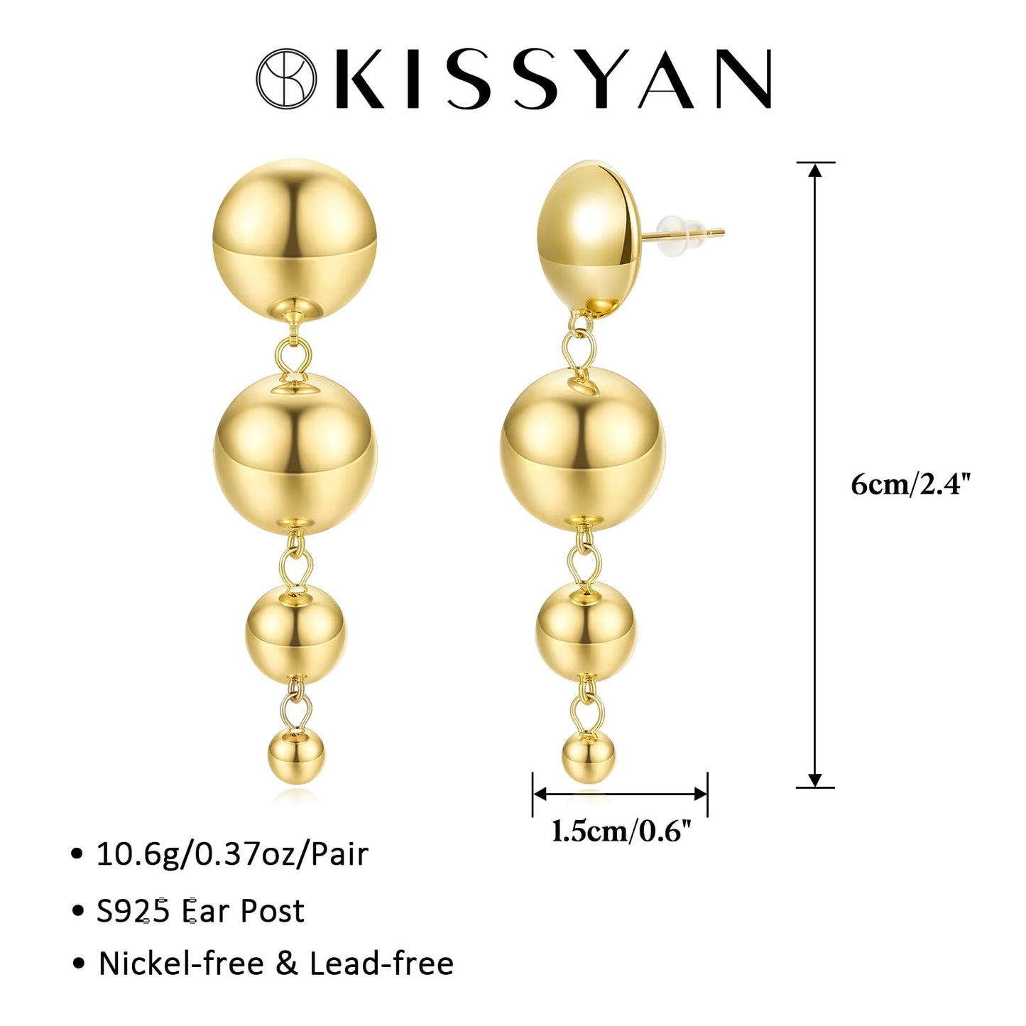Gold Ball Earrings