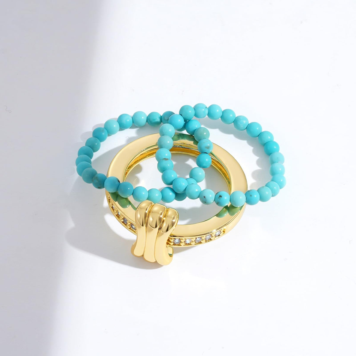 Stackable Beaded Band Rings