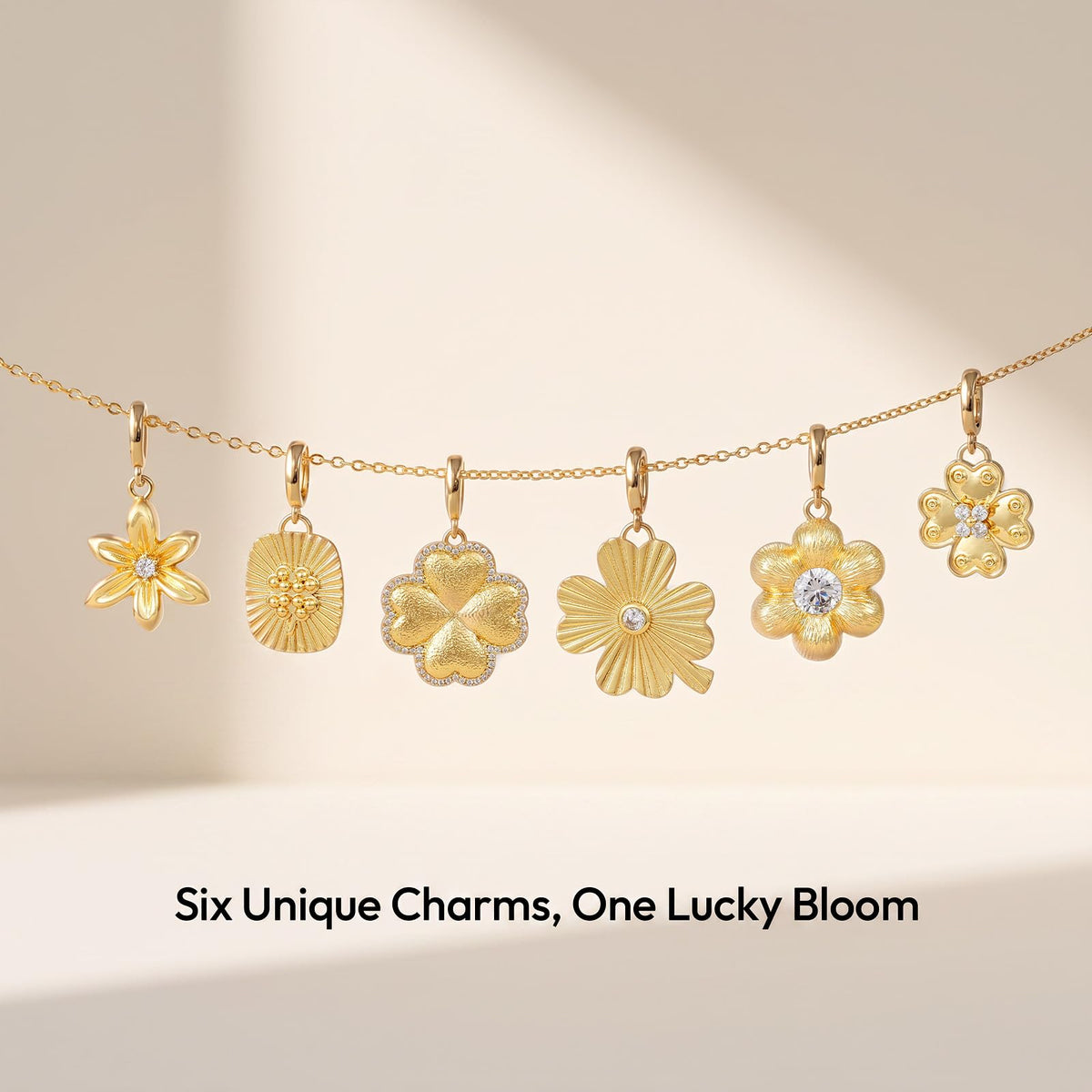 Gold Plated Four Leaf Clover Charm