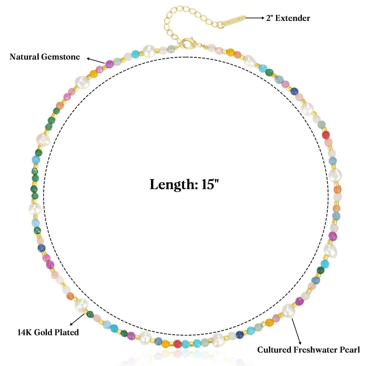 Colorful Beaded Choker Necklace