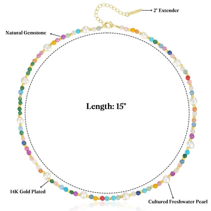 Colorful Beaded Choker Necklace