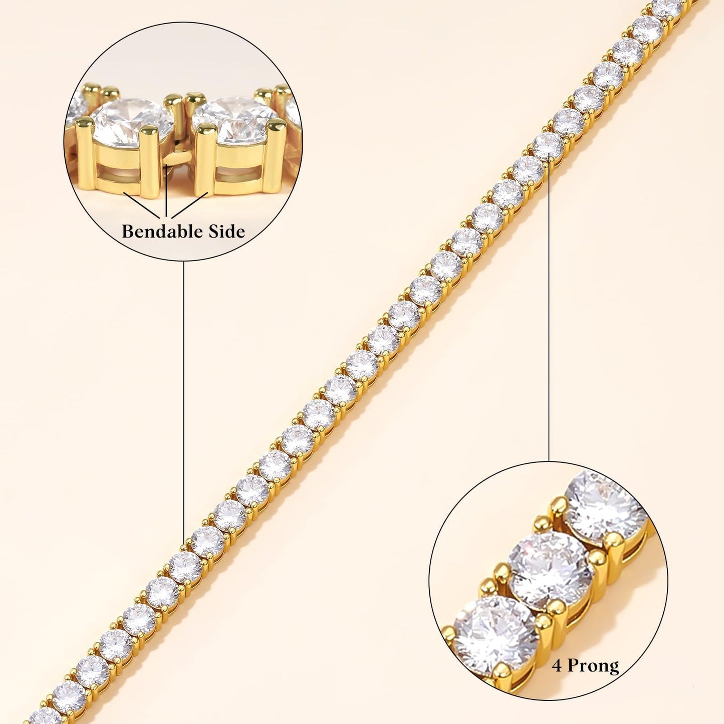 Tennis Rhinestone Necklaces