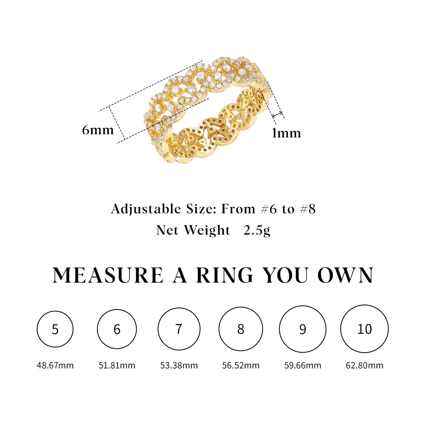 Gold Plated Pave CZ Crown Ring