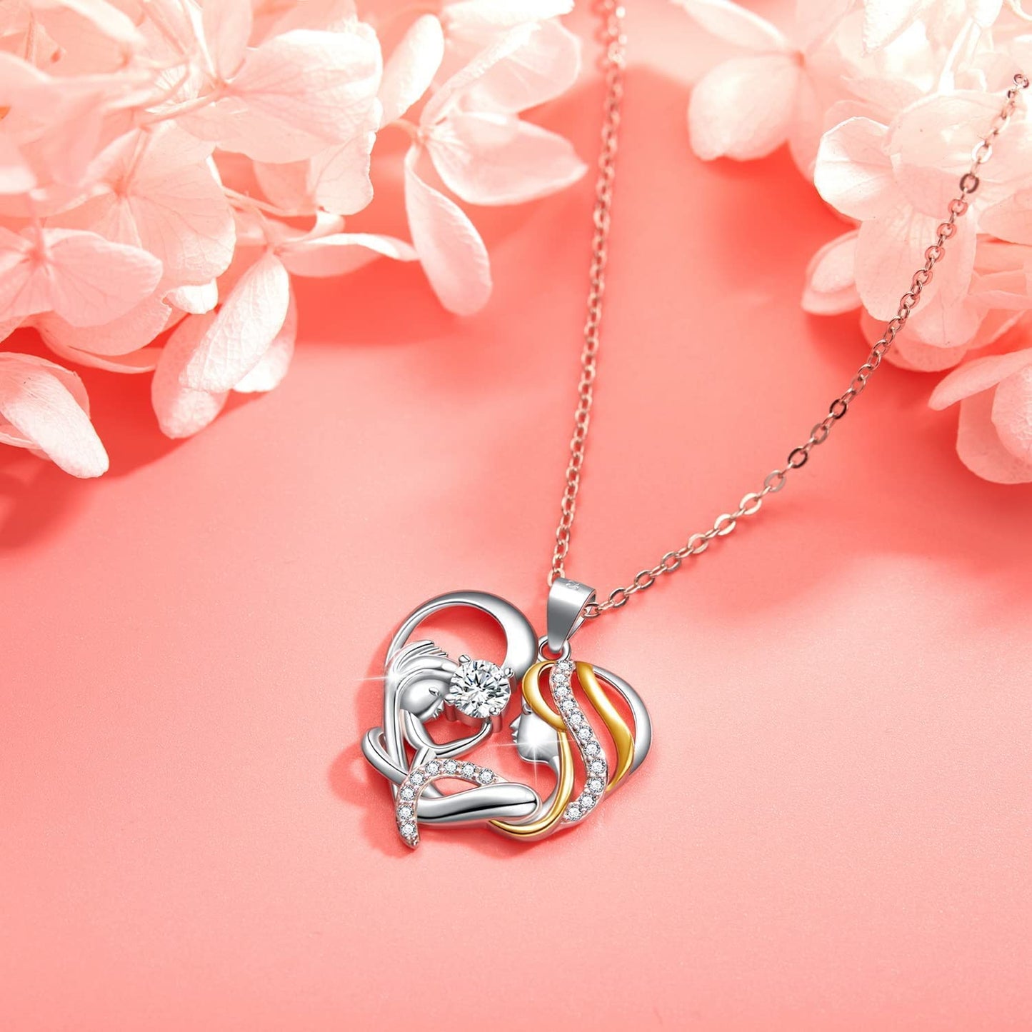 Sterling Silver Mom Necklace