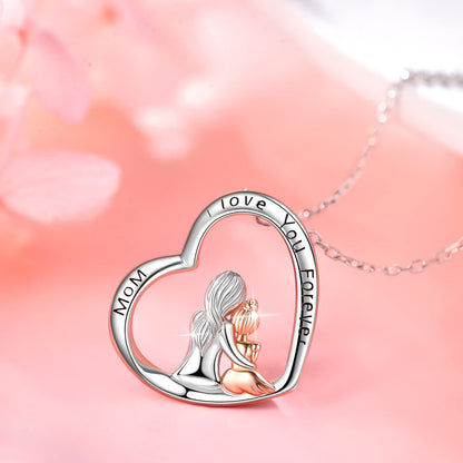 Sterling Silver Mom Necklace
