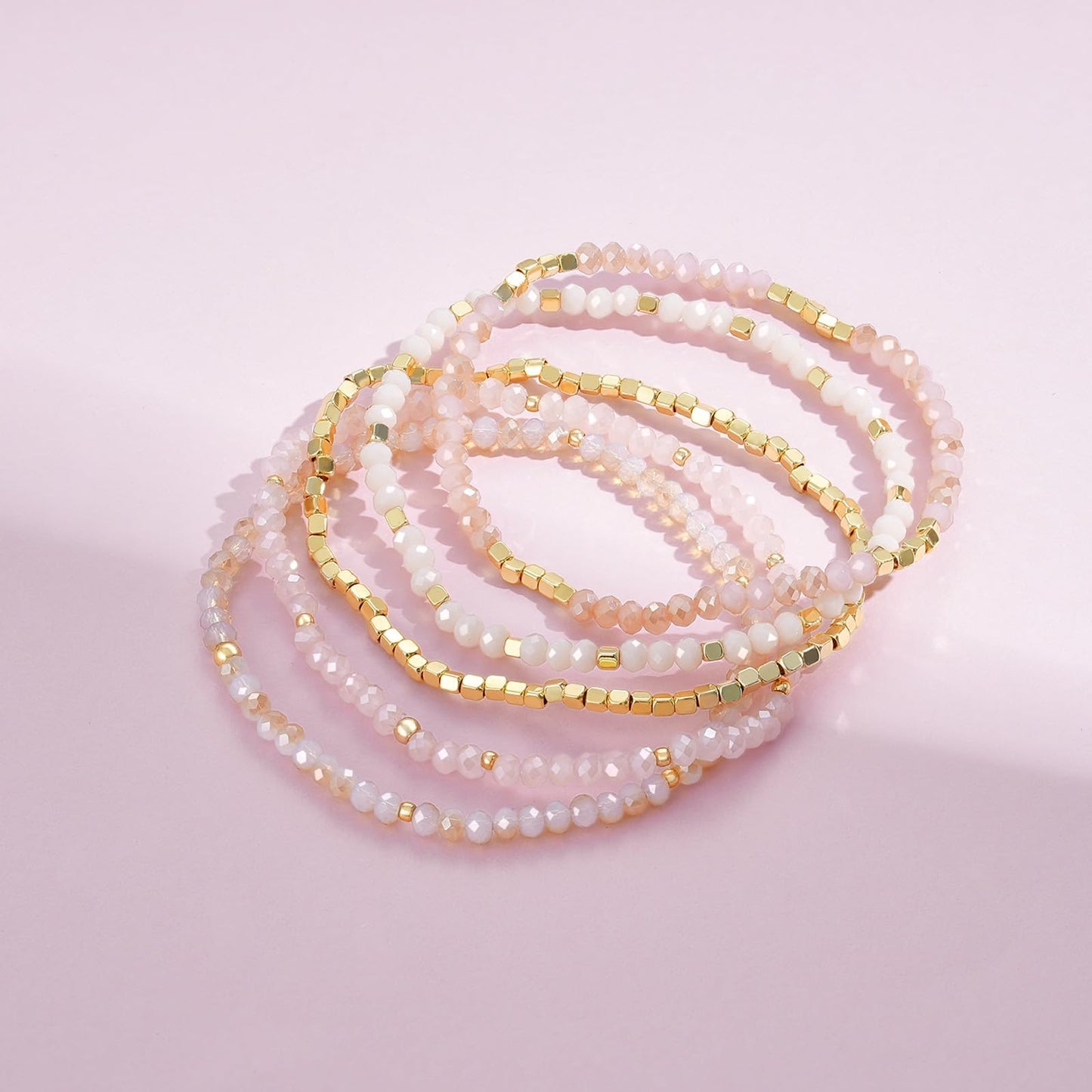 Stackable Crystal Beaded Bracelets