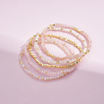 Stackable Crystal Beaded Bracelets